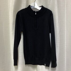 Kids Black Half-Zip Sweatshirt